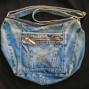 Vintage Route 66 Denim Bag